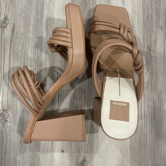 NWOT Dolce Vita Tan Knot Heels Size 9 with 4” heel - Picture 2 of 5